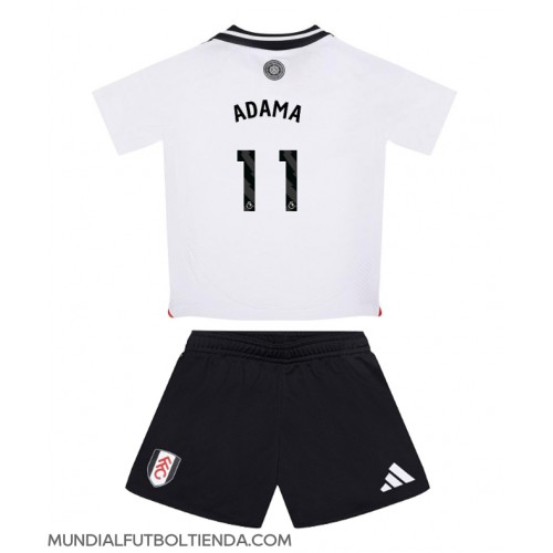 Camiseta Fulham Adama Traore #11 Primera Equipación Replica 2024-25 para niños mangas cortas (+ Pantalones cortos)